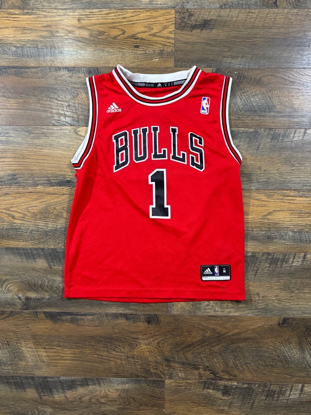 Adidas Derrick Rose #1 Chicago Bulls jersey Red & White Medium